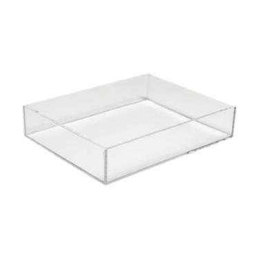 Imagem de Bandeja de Acrílico Hara Transparente Lisa Alta 33x23 cm