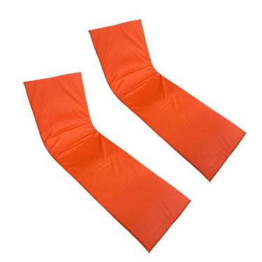 Imagem de Colchão Almofada Espreguiçadeira Piscina Laranja Impermeável 2un - Dre