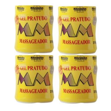 Imagem de Caixa 04 Potes Gel Massageador MM Com Arnica Aloe Vera E Mentol Alívio