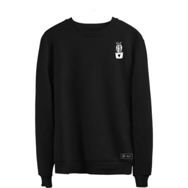 Imagem de Blusão Moletom Cacto Masculino e Feminino Personalizado sem Capuz gola