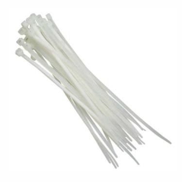 Imagem de Abraçadeira plástica super reforçada branca 380 x 7,8 x 1,75mm kit 100