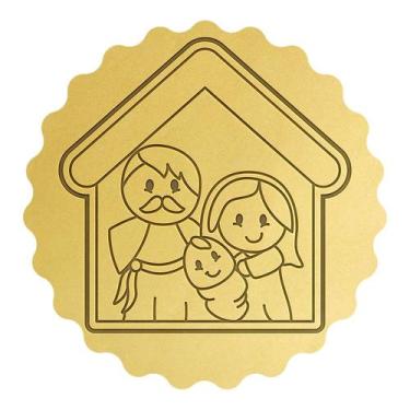 Imagem de Cortador Biscoito Presépio Sagrada Família Cute - DOCE IMPRESSO,  11cm