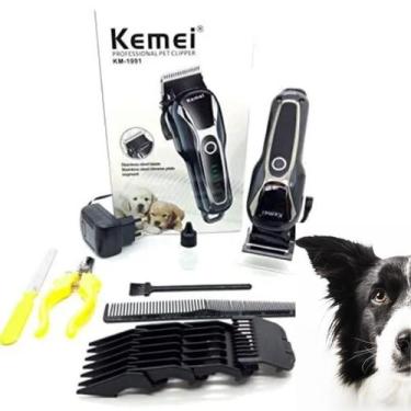 Imagem de Máquina de Tosa Kemei KM-1991  Sem Fio e Recarregável para Pets, Corta