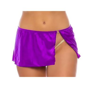 Imagem de BODYZONE Saia feminina rodada, Roxa, Tamanho Único
