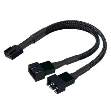 Imagem de Cabo Adaptador Fans Cooler 3 e 4 Pinos PWM 2 Saidas - Alloyseed
