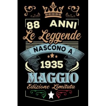 Imagem de Le leggende nascono a Maggio 1935: Taccuino - Diario| Regalo di compleanno Maggio 88 per uomini donne ragazze ragazzi Compleanno 1935 Personalizzato
