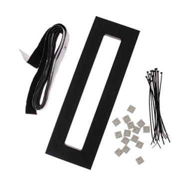 Imagem de Almencla Pedal de Pedal de Efeitos de Guitarra 40 x 13 cm Quadro de Pedais com Fita Adesiva e Prendedor Laços
