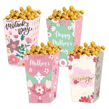 Imagem de HeartYue 8 peças de caixa de pipoca para o dia das mães, tema do dia das mães, caixas de lembrancinhas de pipoca, biscoito doce, caixa de lanche para feliz dia das mães, eventos, lembrancinhas de