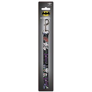 Imagem de Buckle-Down Coleira para cães The Coringa Pose Cards Hahahahahaha Preto Cinza 1,22 m de comprimento 2,5 cm de largura