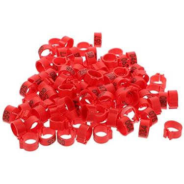 Imagem de VILLCASE Protetor de anel de galinha, 100 peças, anéis de pé de pombo, numerados, anéis de perna de pombo, anéis de pé de pombo, faixas de perna de aves domésticas, pernas, pernas de frango