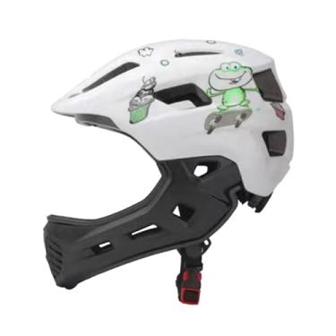 Imagem de Generic Capacete de bicicleta infantil, capacete de ciclismo, suprimentos leves, capacete para skate, mountain bike, ciclismo para meninas, crianças, Sapo E Branco