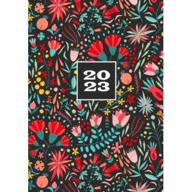 Imagem de 2023: Agenda Settimanale | Formato A5 Tascabile | 1 Settimana Su 2 Pagine | Agenda Giornaliera | Weekly Planner | Calendario Giornaliero | Pianificatore Professionale | Fiori