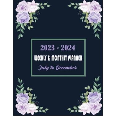 Imagem de July 2023-December 2024 Planner Weekly And Monthly: Large Size, from July to December, Agenda & Schedule Organizer With Floral Cover, 8.5x11 Inches.