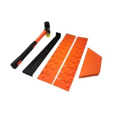 Imagem de Conjunto de ferramentas de instalação de piso de madeira 23Pcs com juntas, encaixe de piso de madeira, gancho de barra de puxar de cabo de fibra de, Style a