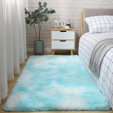 Imagem de KAIJIE Tapete felpudo felpudo tingido para sala de estar, tapetes macios e macios para quarto, tapetes de berçário para quarto de crianças, decoração de casa 200 x 300 cm