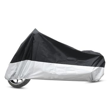 Imagem de Partuto Capa protetora de motocicleta de scooter preta + prata XXL 190T para Harley Davidson