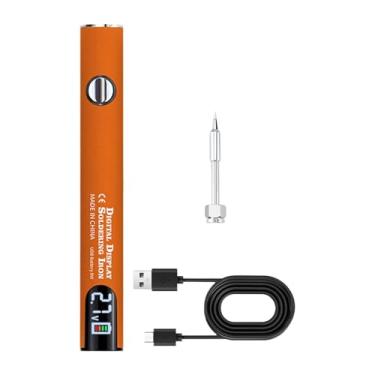 Imagem de Ioensy Kit de ferro de solda sem fio portátil caneta de solda elétrica 2.7v 3.4v 4.2v premium fácil de usar 510 fios usb recarregável, Conjunto Laranja