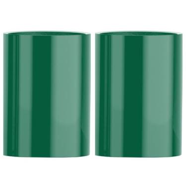 Imagem de Kit 2 Vasos Vitrificado Fibra De Vidro Milão P 50cm Vietnamita Luxo (Verde Escuro)