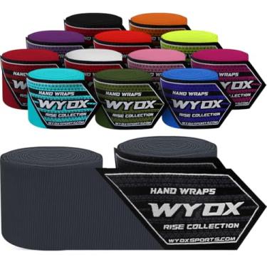 Imagem de Bandagens WYOX ǀ Bandagens Premium de 3M para Boxe, Muay Thai, Kickboxing e MMA ǀ Luvas Internas Unissex com Proteção Perfeita para (Pair of 1, Cinza Simples, 4.5)