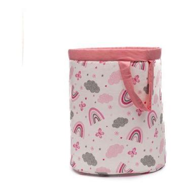 Imagem de Cesto Organizador de Brinquedos e Roupas infantil  Menina 42 cm 1pç Ar