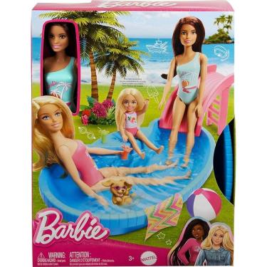 Imagem de Boneca Barbie - Kit Piscina Glam e Boneca com Maio Verde e Acessorios MATTEL