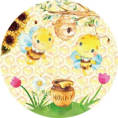 Imagem de Painel Redondo 3D Sublimado Abelhinha Frd-3179