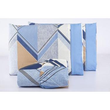 Imagem de Kit Edredom Casal Estampado BZ3 - 4 Peças em Algodão - Bazar Enxoval, 