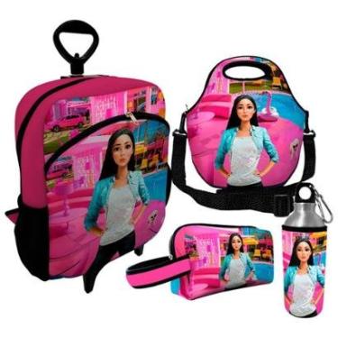 Imagem de Kit Escolar Infantil Mochila de Rodinha + Lancheira Térmica + Necessaire Plus + Squeeze de Alumíni-Unissex