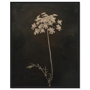 Imagem de Art Remedy Tela Starlit Bloomfall Gothic Botanicals, moldura preta, 61 cm x 76 cm