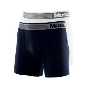 Imagem de Kit com 2 Cuecas Boxer Mash 710.01 Colorido, Azul marinho, G