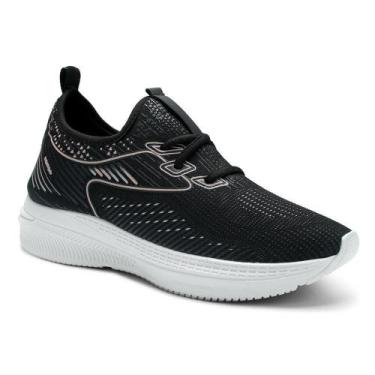 Imagem de Tênis Feminino Esporte Caminhada Dia a Dia Fitness - Épico, 36, Preto,