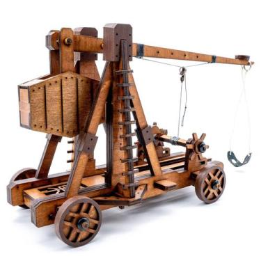 Imagem de Kit de Construção de Trebuchet de Madeira Toystub - Puzzle Educativo
