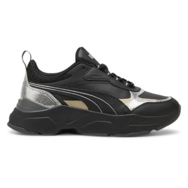 Imagem de PUMA Tênis feminino Cassia Metallic Shine Platform Casual - Preto, Preto, 37