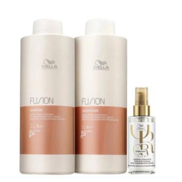 Imagem de Kit Wella Professionals Fusion Shampoo 1 Litro + Condicionador 1 Litro