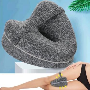 Imagem de Almofada de suporte de espuma para pernas e joelhos, almofada de joelho para pessoas que dormem de lado, dor no quadril no escritório, cama, quarto