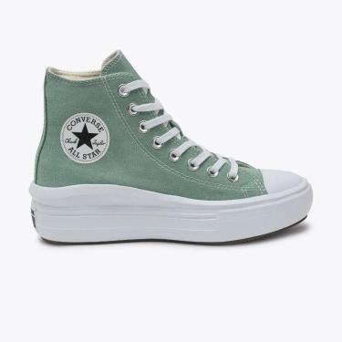 Imagem de Tênis Cano Alto Converse All Star Chuck Taylor Move Seasonal - Verde Fosco/Preto/Branco-Unissex