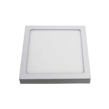 Imagem de Plafon Led Sobrepor Quadrado Branco 24w Yamamura, LED BRANCO QUENTE (3
