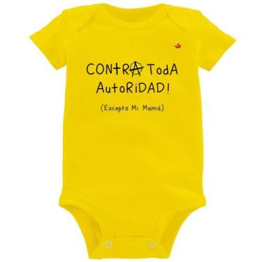 Imagem de Body Bebê Contra toda autoridad... excepto mi mamá - Foca na Moda, Ama
