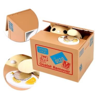 Imagem de Cofinho Eletronico Infantil Interativo,Caixa Coletora de Moedas com Design Divertido cofre gatinho pega moeda