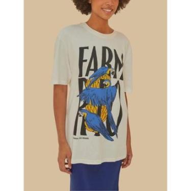 Imagem de Tshirt Media Estampada Farm Rio Arara Bananeira Farm Cor:;Tamanho:GG-Feminino
