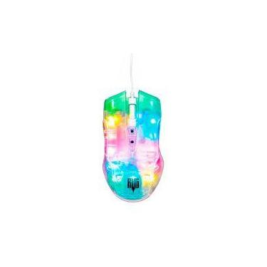 Imagem de Mouse Gamer Transparente Usb Para Jogos Luzes Leds Coloridos - RGB