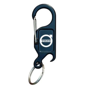 Imagem de Chaveiro Com Abridor E Logo Do Carro Volvo Cor Preta - H - Lualki Stor