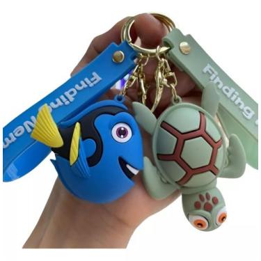Imagem de Kit Chaveiros 3d Nemo Dory Baleia E Crush Tartaruga Chave Carro Bolsa 