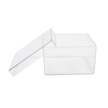 Imagem de Caixinha Acrílica Transparente 7cm Chata Resistente Para Lembrancinha - 20 Uni