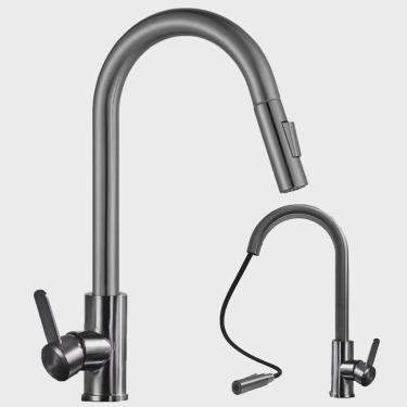 Imagem de Torneira Extensivel Gourmet Cozinha Pia Bancada Mesa Ducha Articulada Dois Jatos Monoco...