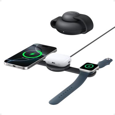 Imagem de Carregador Anker MagGo ufo 3 em 1 sem fio de 15 W para iPhone 16