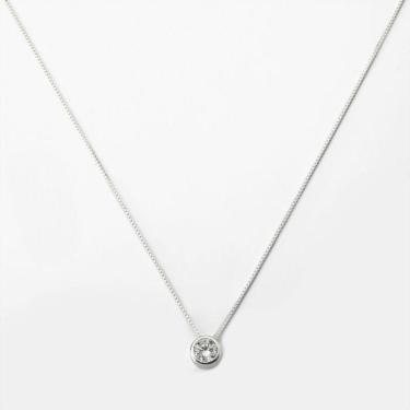 Imagem de Colar Ponto De Luz Zirconia Prata 925 - 45cm