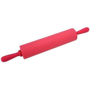 Imagem de Rolo De Massa Em Silicone Antiaderente - Bene Casa, Vermelho