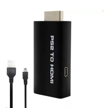 Imagem de Conversor PS2 para HDMI, Adaptador de Áudio e Vídeo AV, com Cabo USB, Compatível com TVs HDMI, HDTV e FULL HD