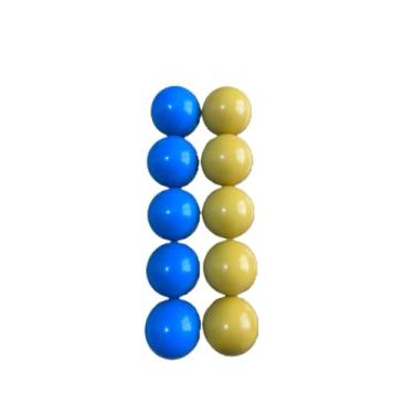 Imagem de JOGO DE SINUCA SNOOKER BILHAR MATA MATA 54MM JOGO COM 10 BOLAS AZUL X AMARELO